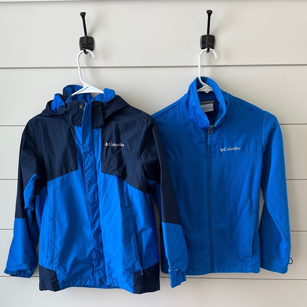 Columbia big kids Blue omni heat three in one winter jacket